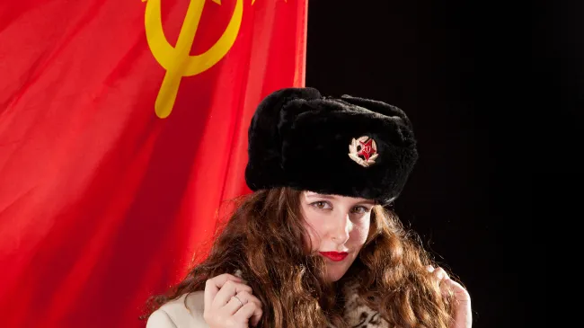 Communist young woman